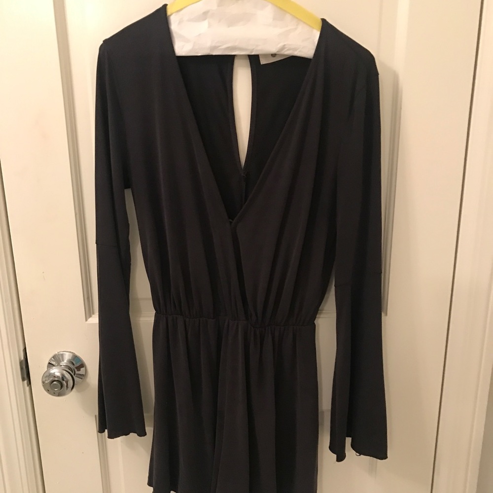 Charcoal gray romper